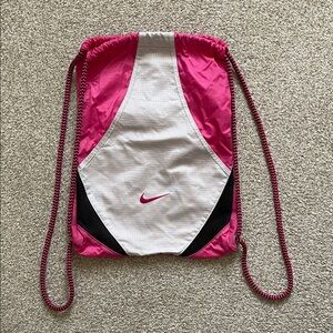 Nike Pink and White Sports Sack